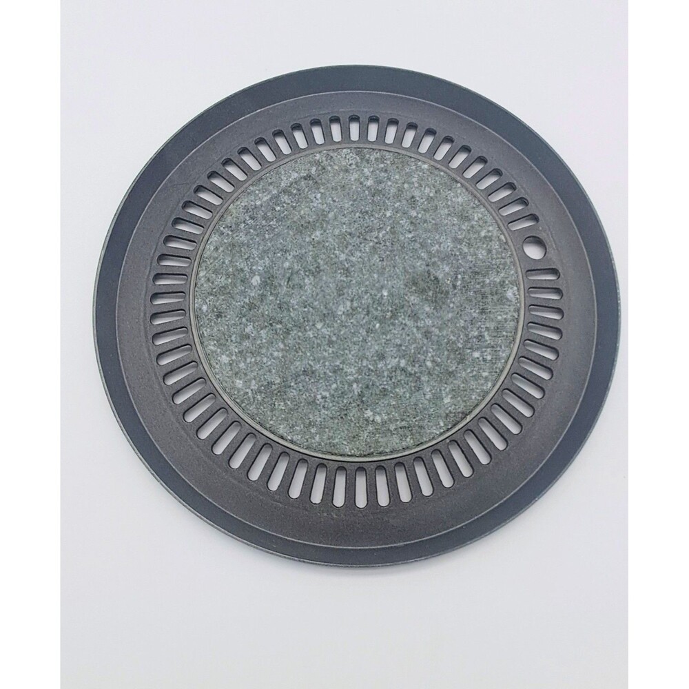 Korean Natural Stone Serpentine Barbecue BBQ Grill Plate, Made in Korea